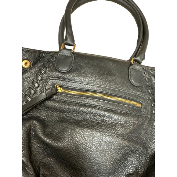 Isabella Fiore vintage leather tossled floral handbag purse SKU 3227 - Picture 10 of 16